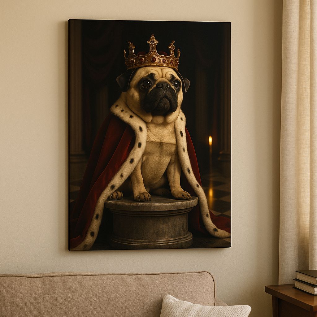 Royal Custom Pet Portrait – Canvas | Dog and Cat Art