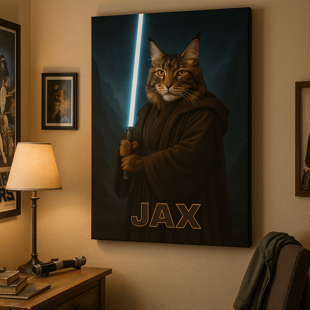 Jedi Custom Pet Portrait – Canvas | Dog & Cat Art