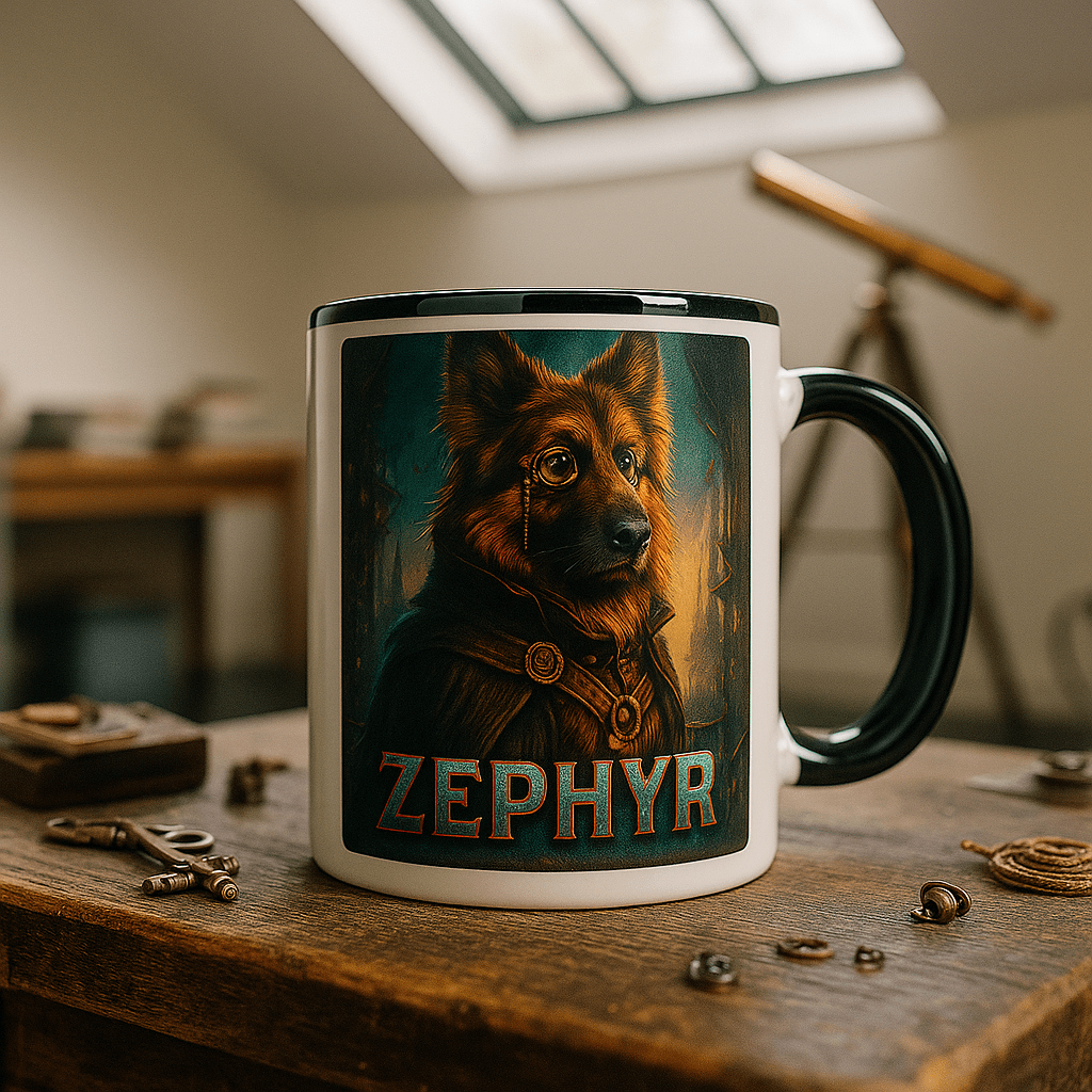 Steampunk Custom Pet Portrait – Mug | Dog & Cat Art