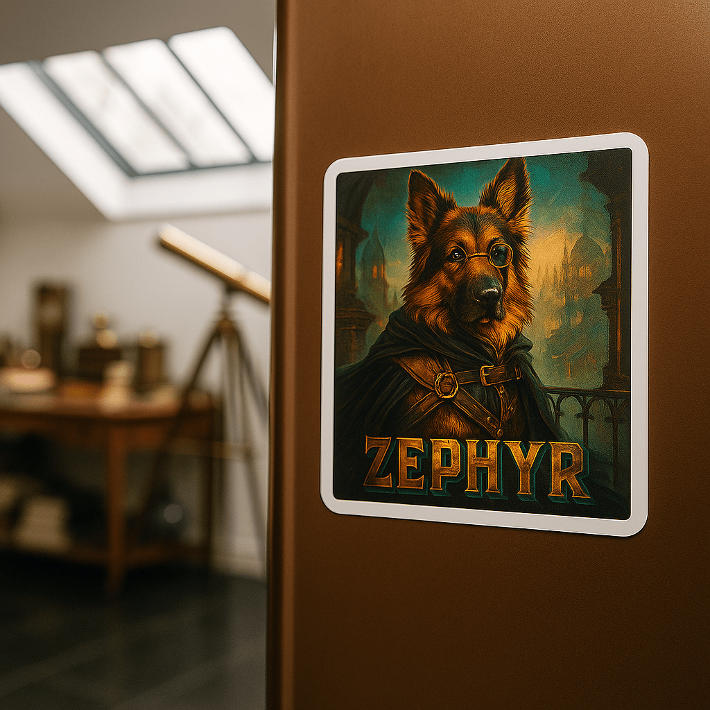 Steampunk Custom Pet Portrait – Sticker | Dog & Cat Art