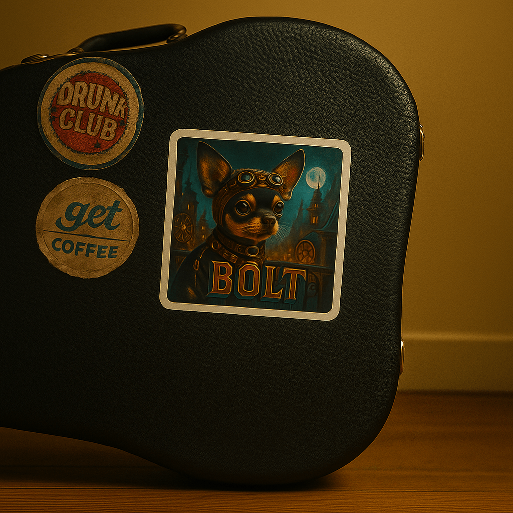 Steampunk Custom Pet Portrait – Sticker | Dog & Cat Art
