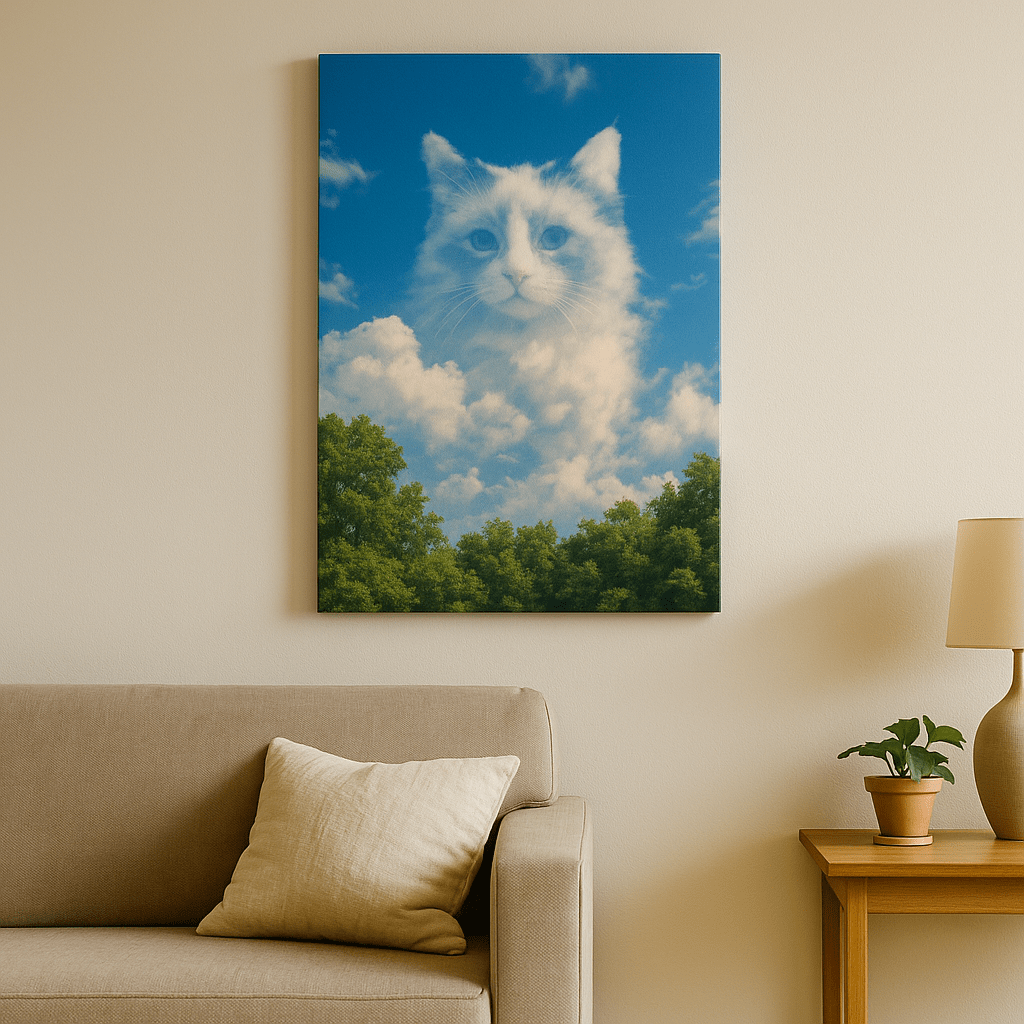 Cloudscape Custom Pet Portrait – Canvas | Dog & Cat Art
