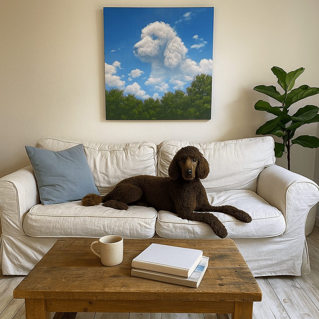 Cloudscape Custom Pet Portrait – Canvas | Dog & Cat Art
