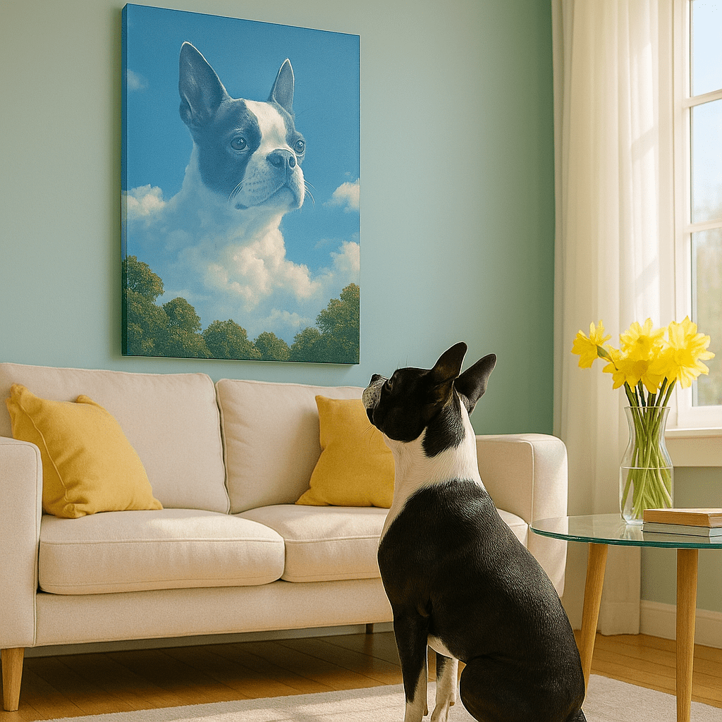 Cloudscape Custom Pet Portrait – Canvas | Dog & Cat Art