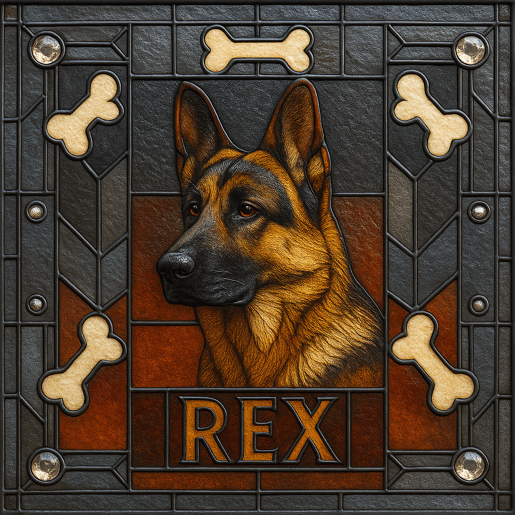 Stained‑Glass Custom Pet Portrait – Tote Bag | Dog & Cat Art