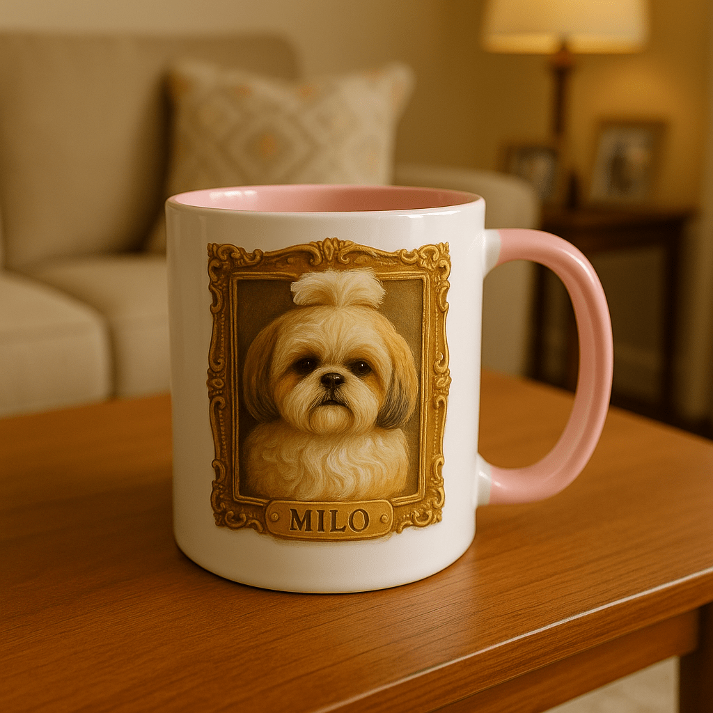 Digital Oil‑Impasto Pet Portrait – Mug | Dog & Cat Art
