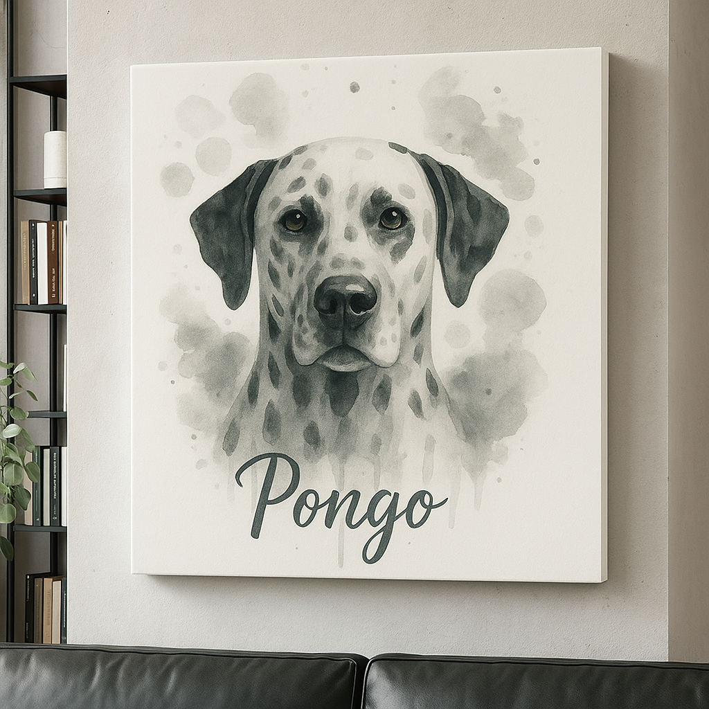 Custom Watercolor Pet Portrait - Canvas