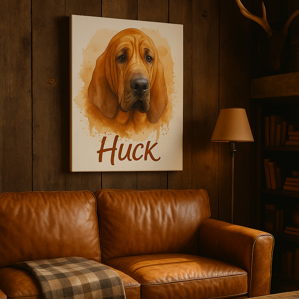 Custom Watercolor Pet Portrait - Canvas