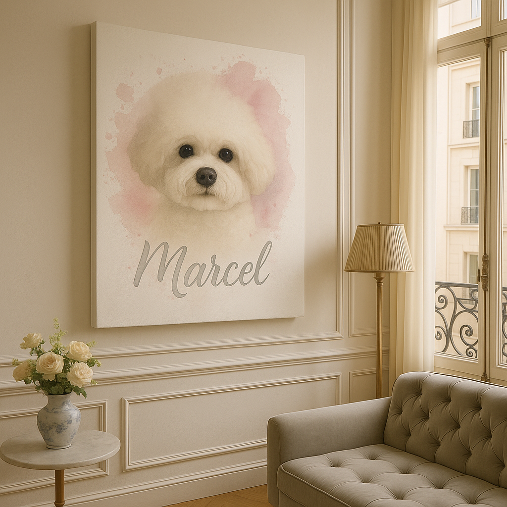 Custom Watercolor Pet Portrait - Canvas