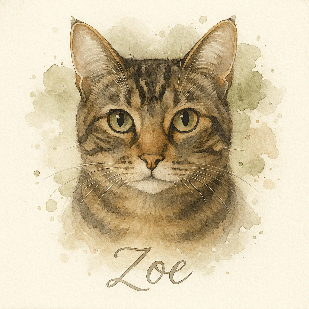 Custom Watercolor Pet Portrait – T‑Shirt | Dog & Cat Art