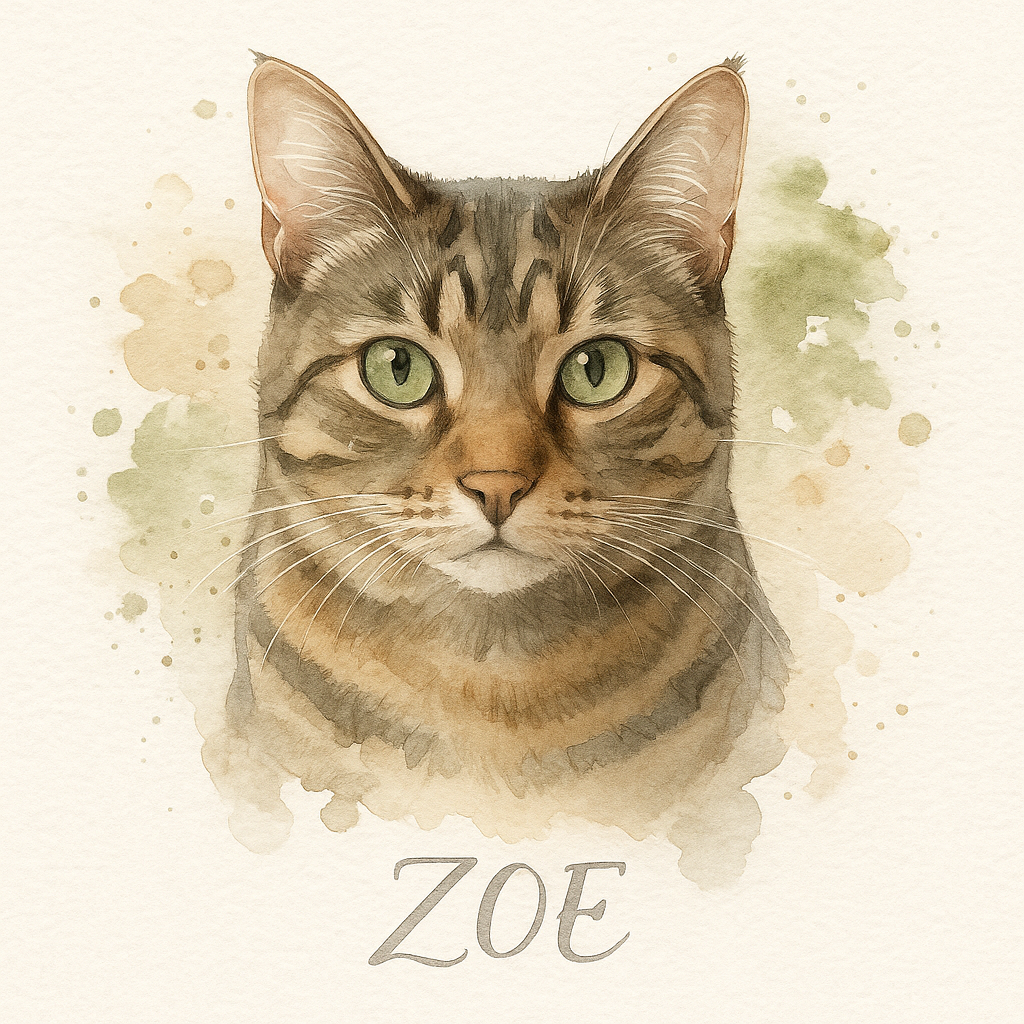 Custom Watercolor Pet Portrait - Canvas
