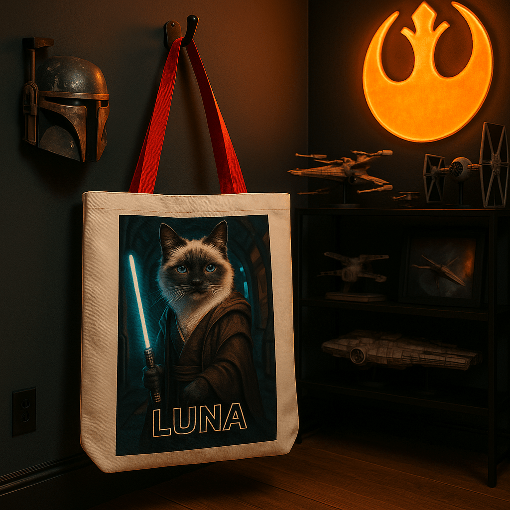 Jedi Custom Pet Portrait – Tote Bag | Dog & Cat Art