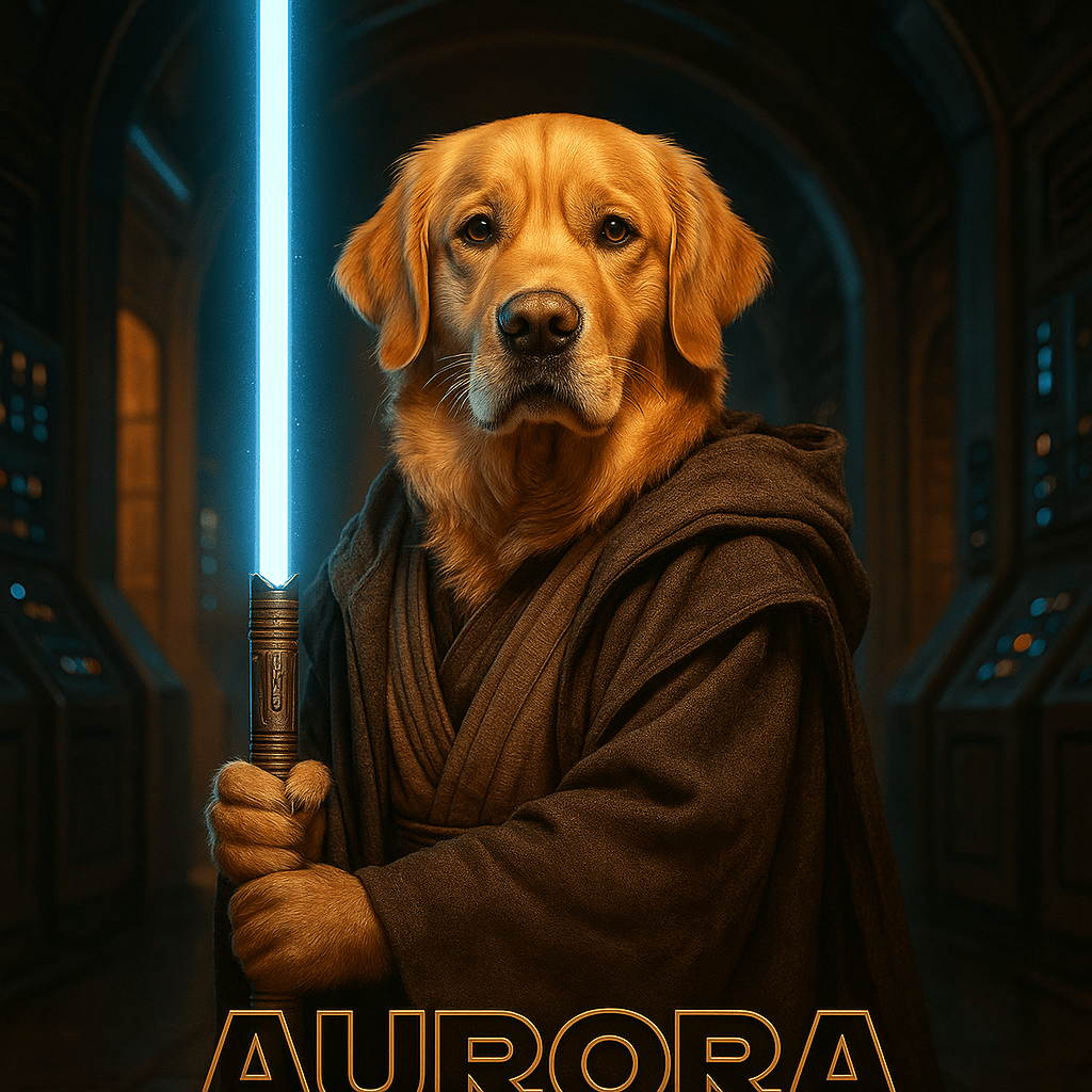 Jedi Custom Pet Portrait – Canvas | Dog & Cat Art