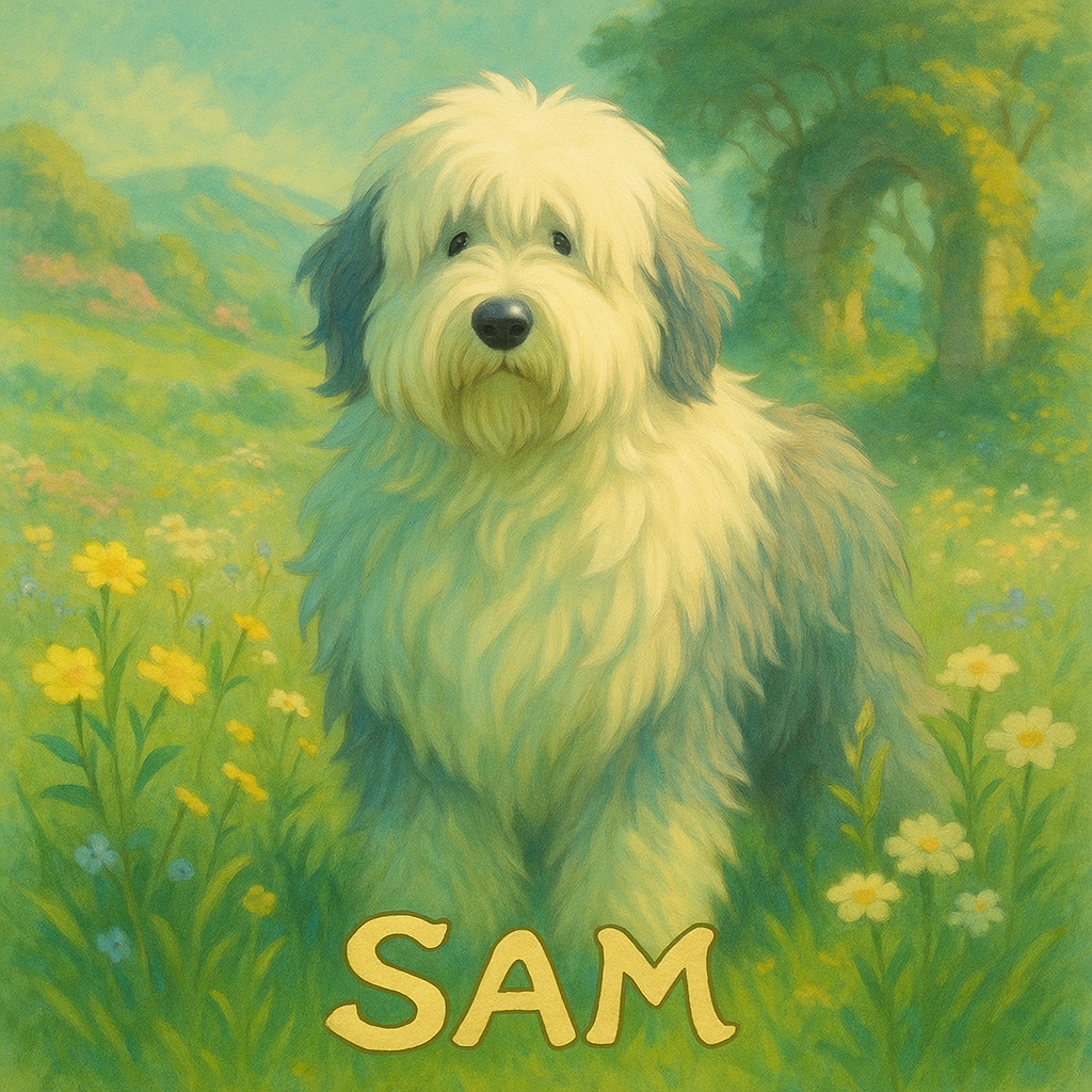 Ghibli‑Style Custom Pet Portrait – Canvas | Dog & Cat Art