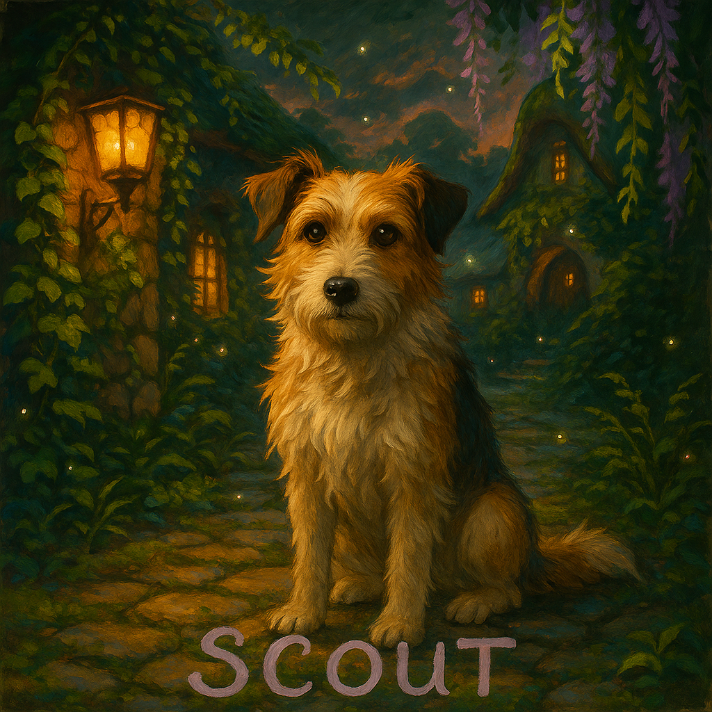 Ghibli‑Style Custom Pet Portrait – Canvas | Dog & Cat Art