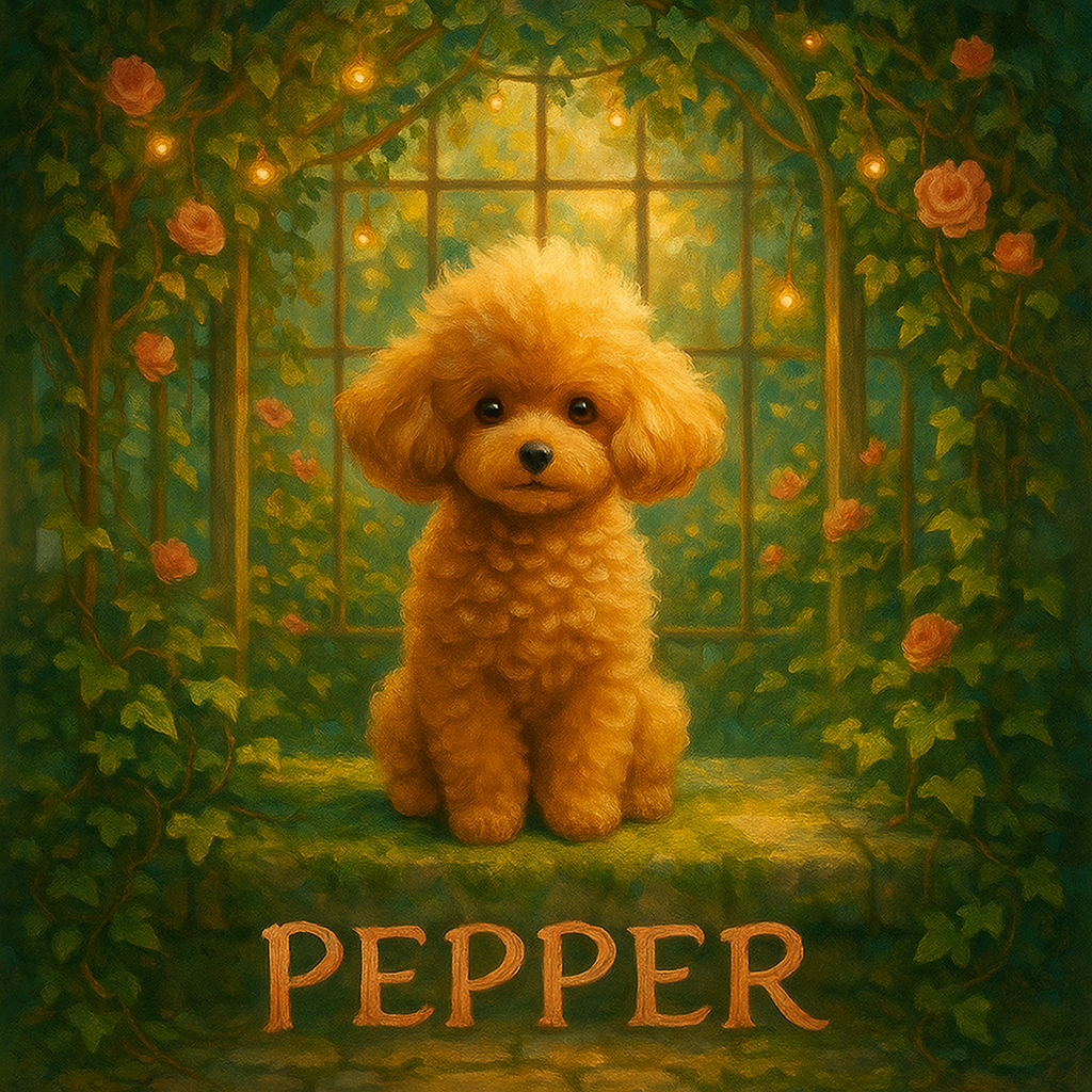 Ghibli‑Style Custom Pet Portrait – Framed Poster | Dog & Cat Art