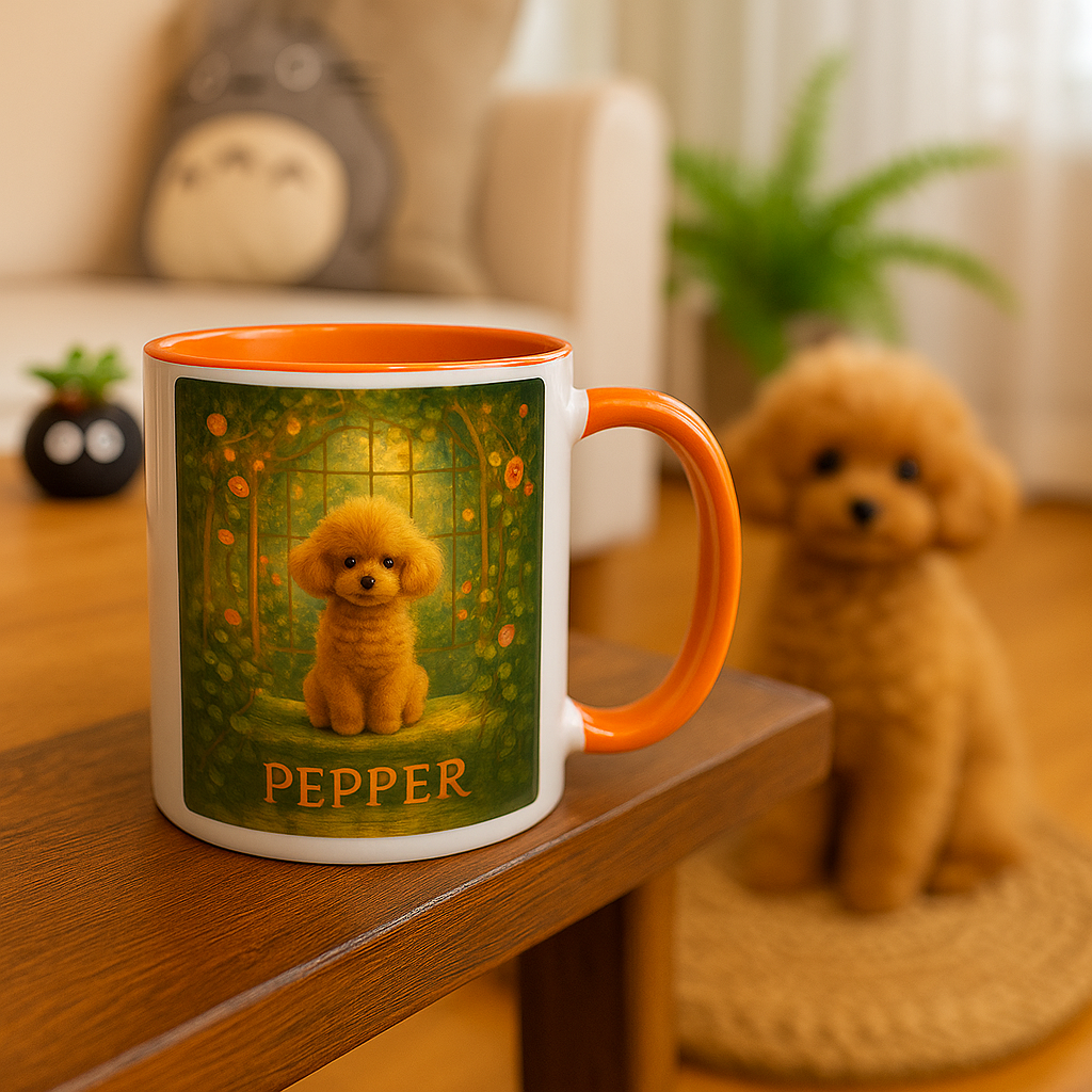 Ghibli‑Style Custom Pet Portrait – Mug | Dog & Cat Art