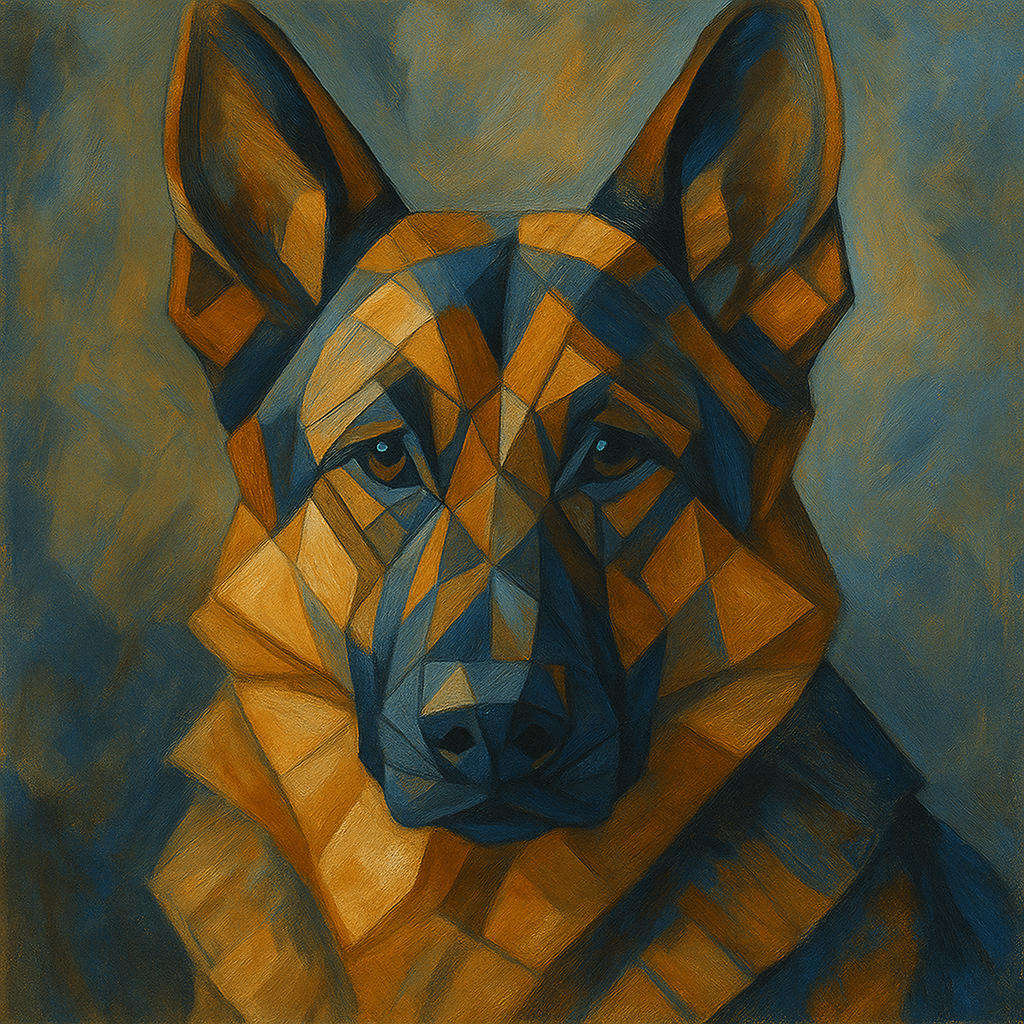 Cubist Custom Pet Portrait – Canvas | Dog & Cat Art