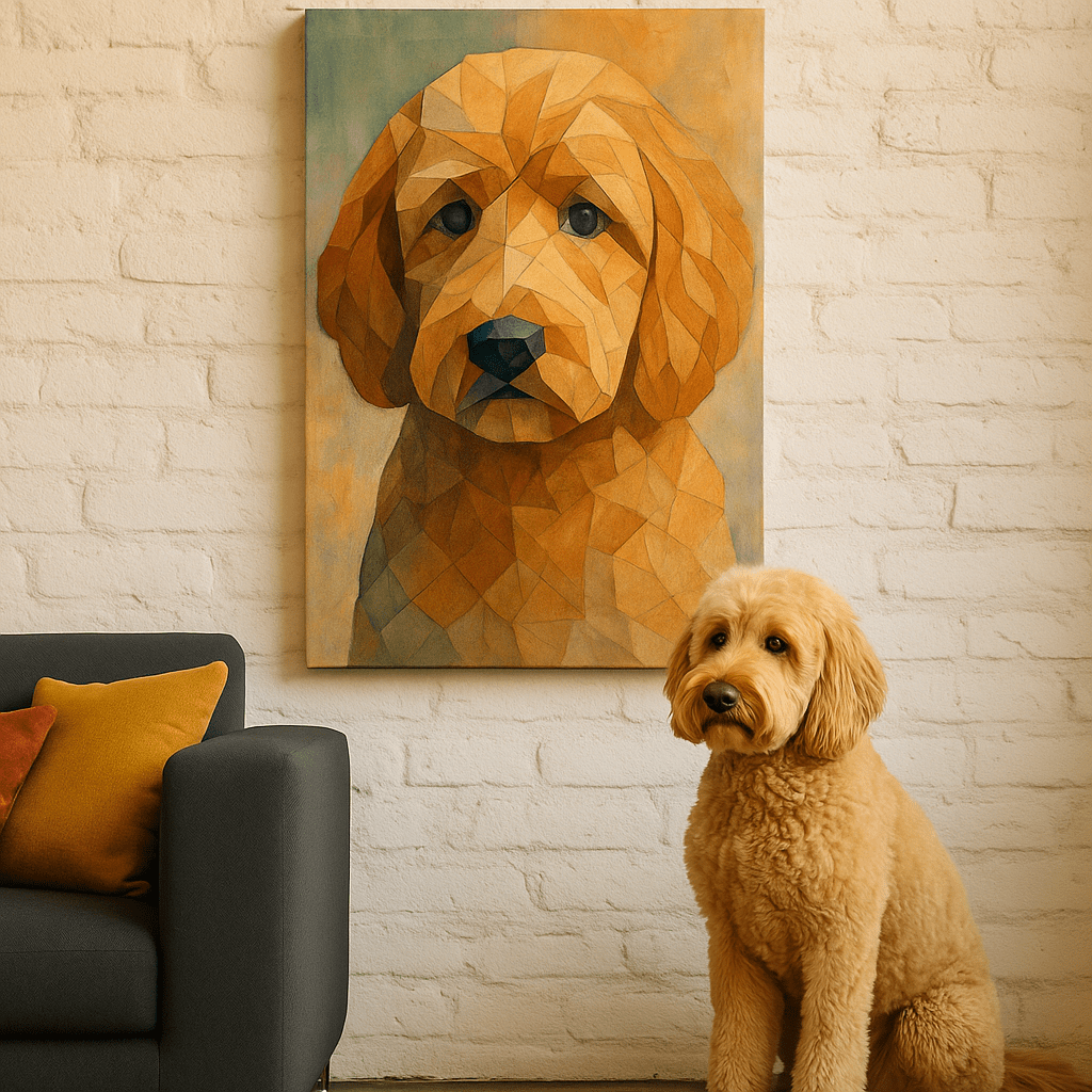 Cubist Custom Pet Portrait – Canvas | Dog & Cat Art