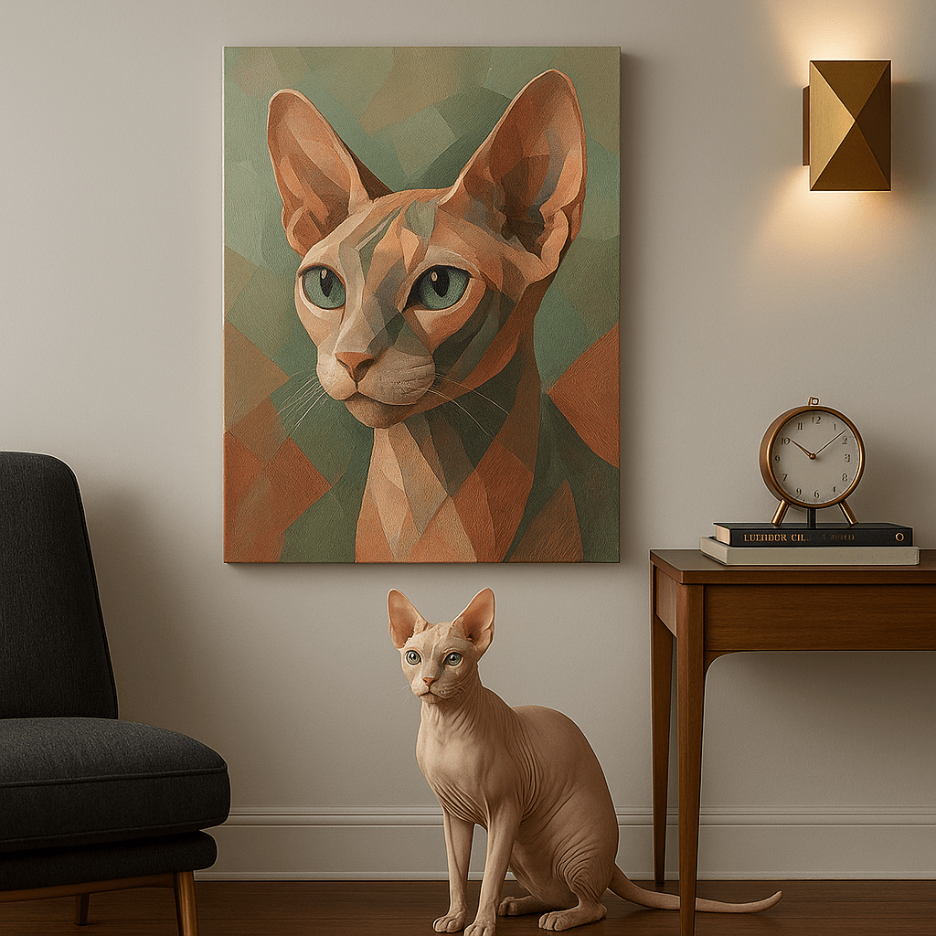 Cubist Custom Pet Portrait – Canvas | Dog & Cat Art