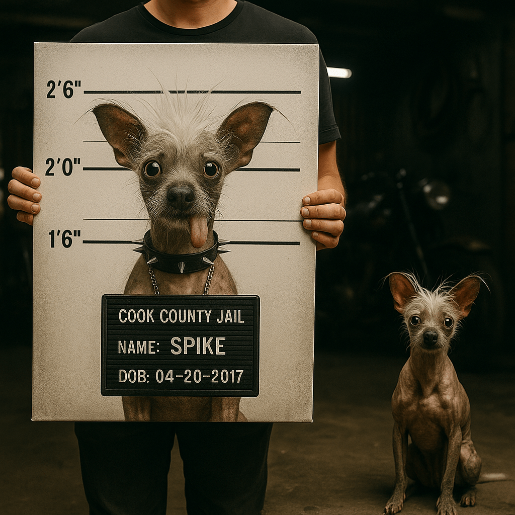 Mug‑Shot Custom Pet Portrait – Canvas | Dog & Cat Art