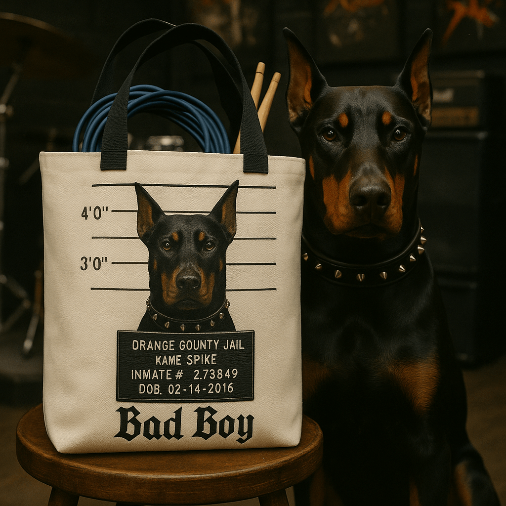 Mug‑Shot Custom Pet Portrait – Tote Bag | Dog & Cat Art