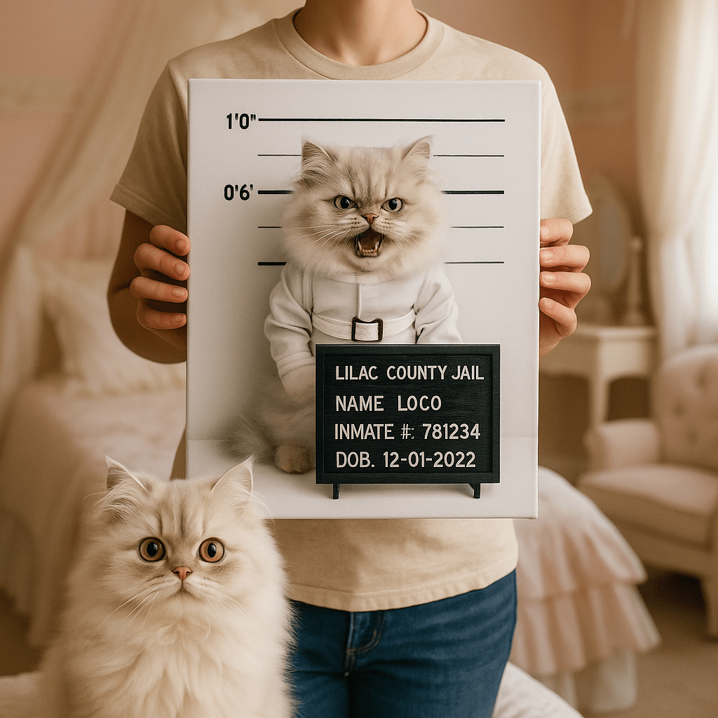 Mug‑Shot Custom Pet Portrait – Canvas | Dog & Cat Art