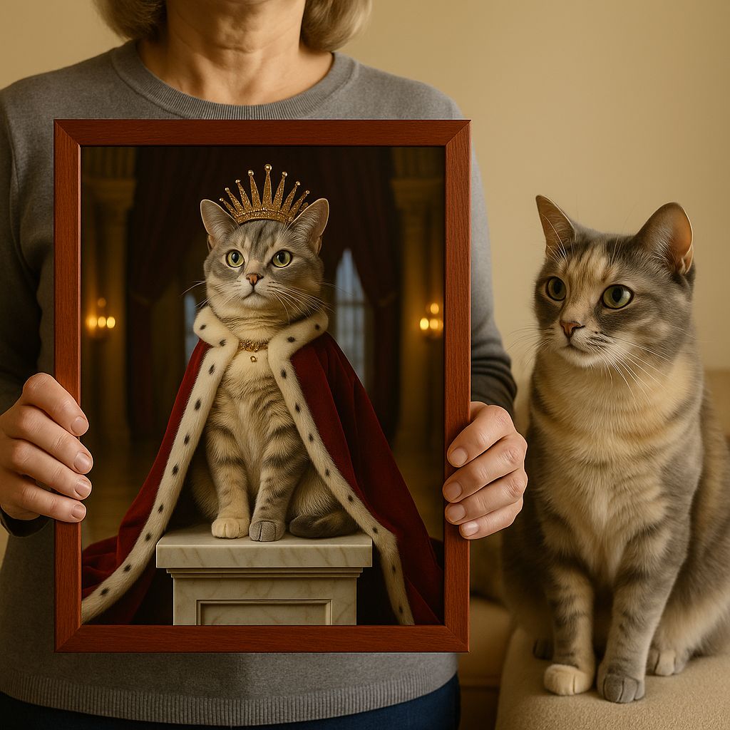 Royal Custom Pet Portrait – Framed Poster | Dog and Cat Art