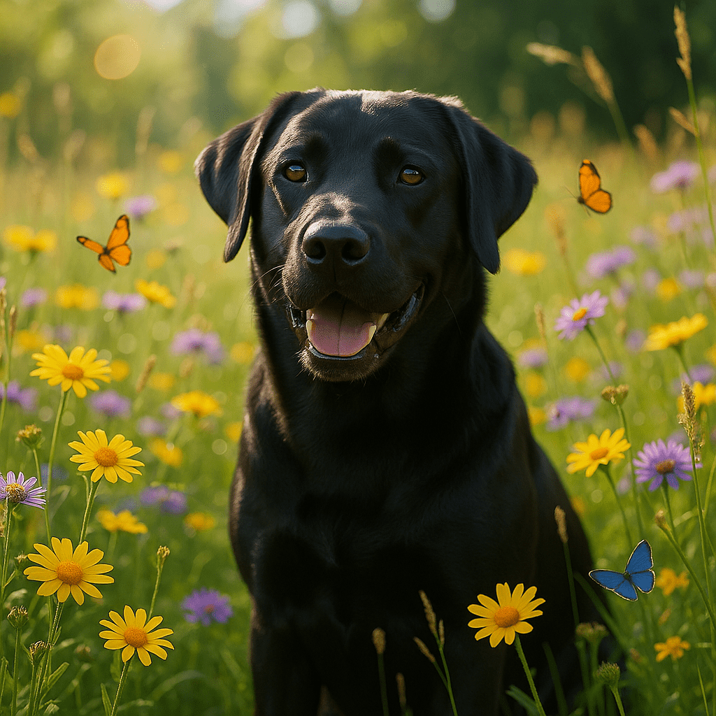 Wildflower Custom Pet Portrait – Canvas | Dog & Cat Art