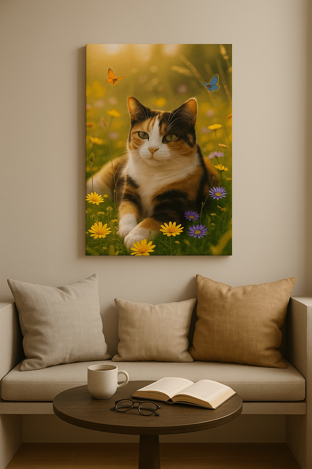 Wildflower Custom Pet Portrait – Canvas | Dog & Cat Art