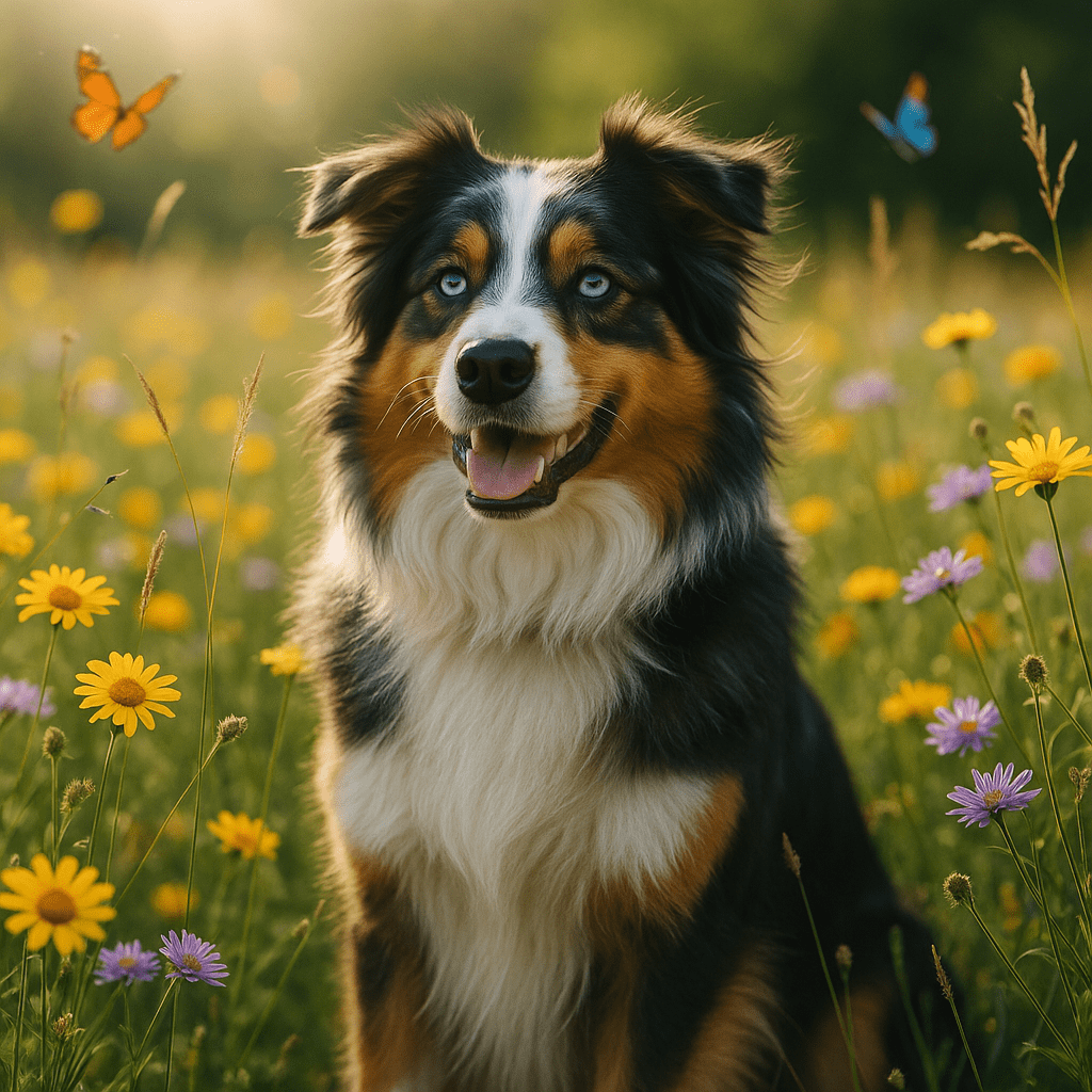 Wildflower Custom Pet Portrait – Framed Poster | Dog & Cat Art