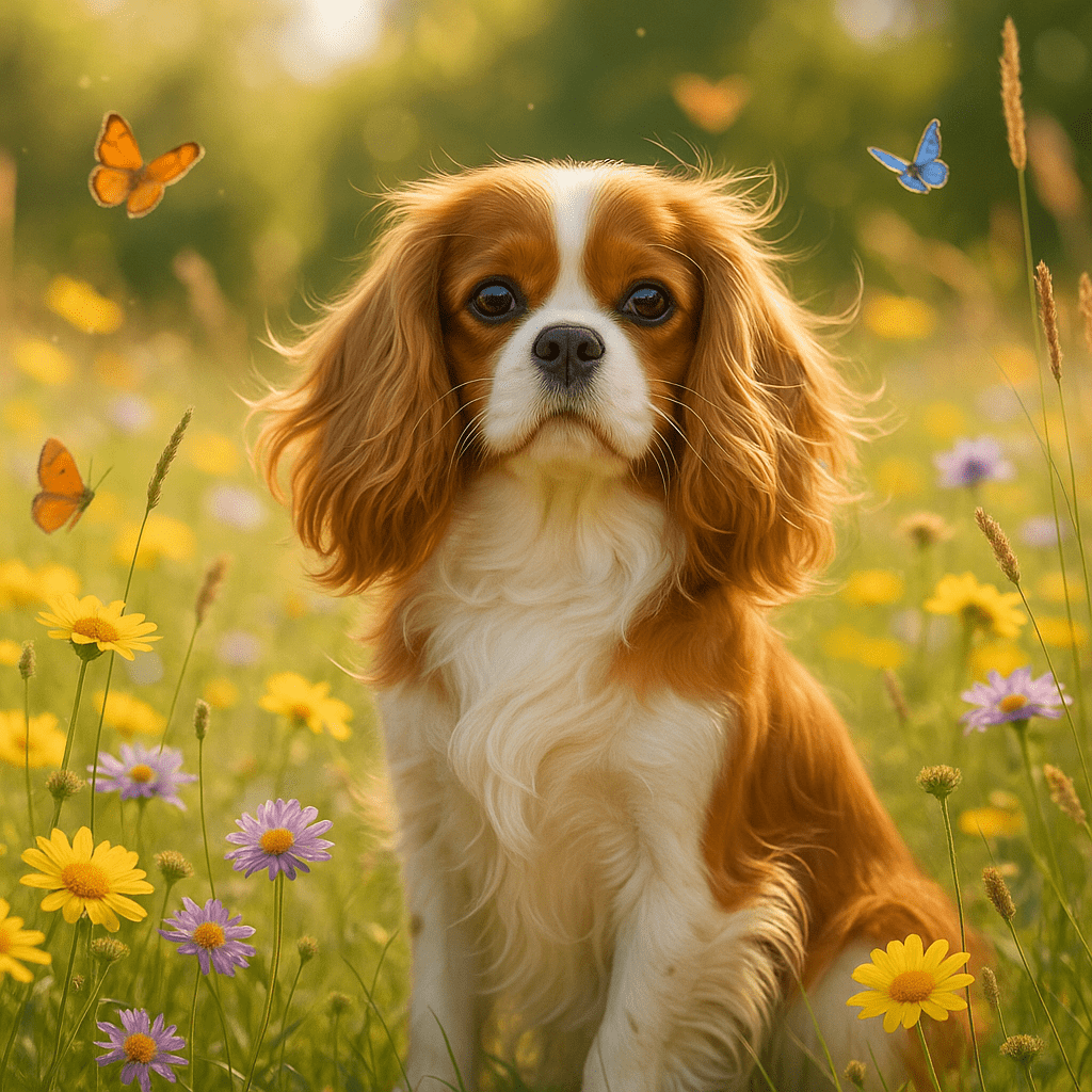 Wildflower Custom Pet Portrait – Framed Poster | Dog & Cat Art