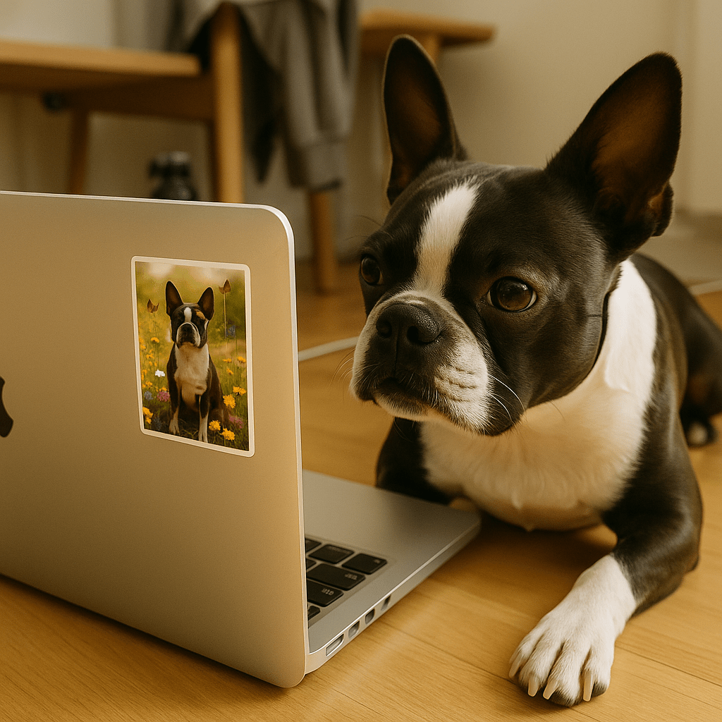 Wildflower Custom Pet Portrait – Sticker | Dog & Cat Art