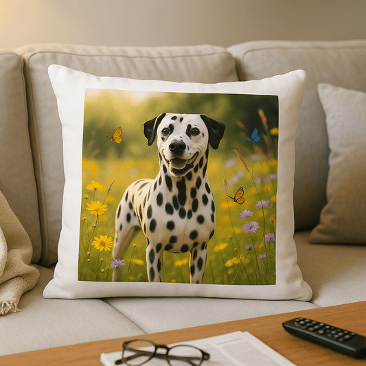 Wildflower Custom Pet Portrait – Pillow | Dog & Cat Art