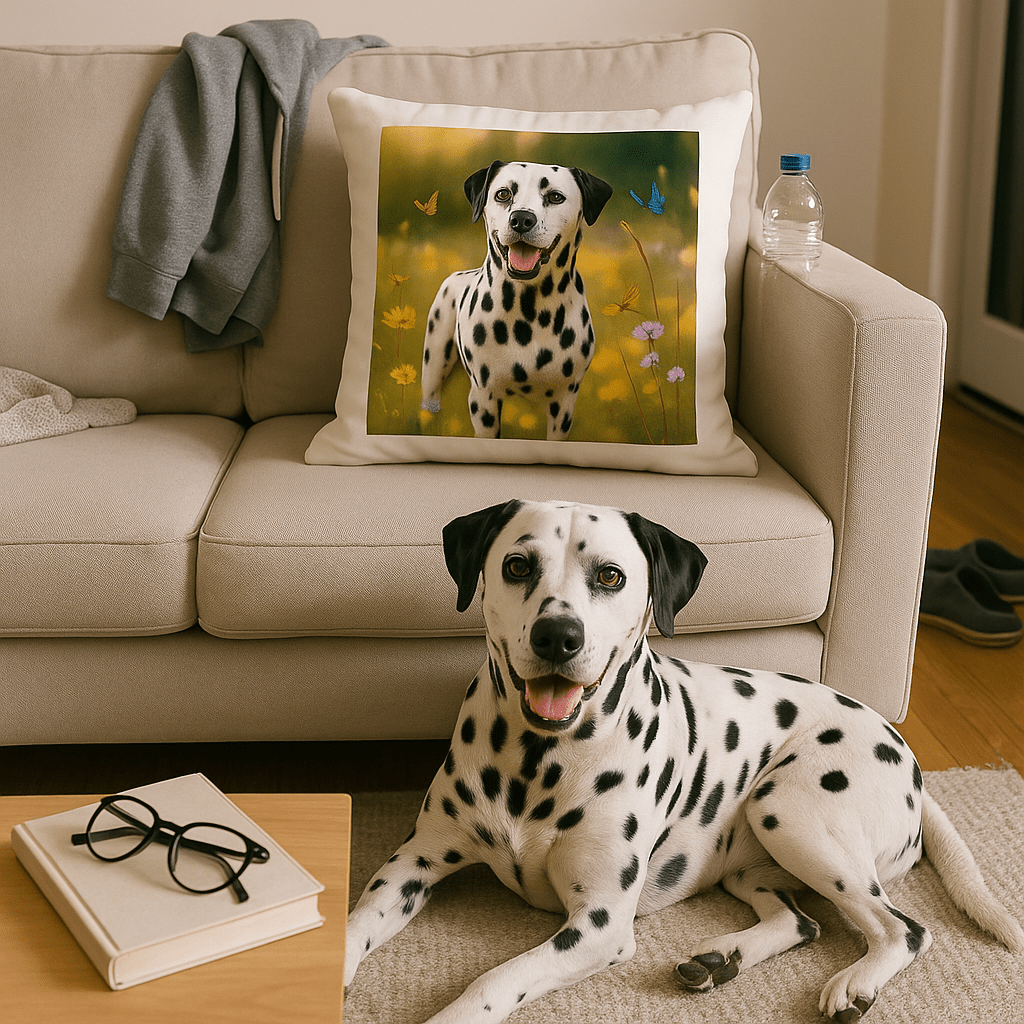 Wildflower Custom Pet Portrait – Pillow | Dog & Cat Art