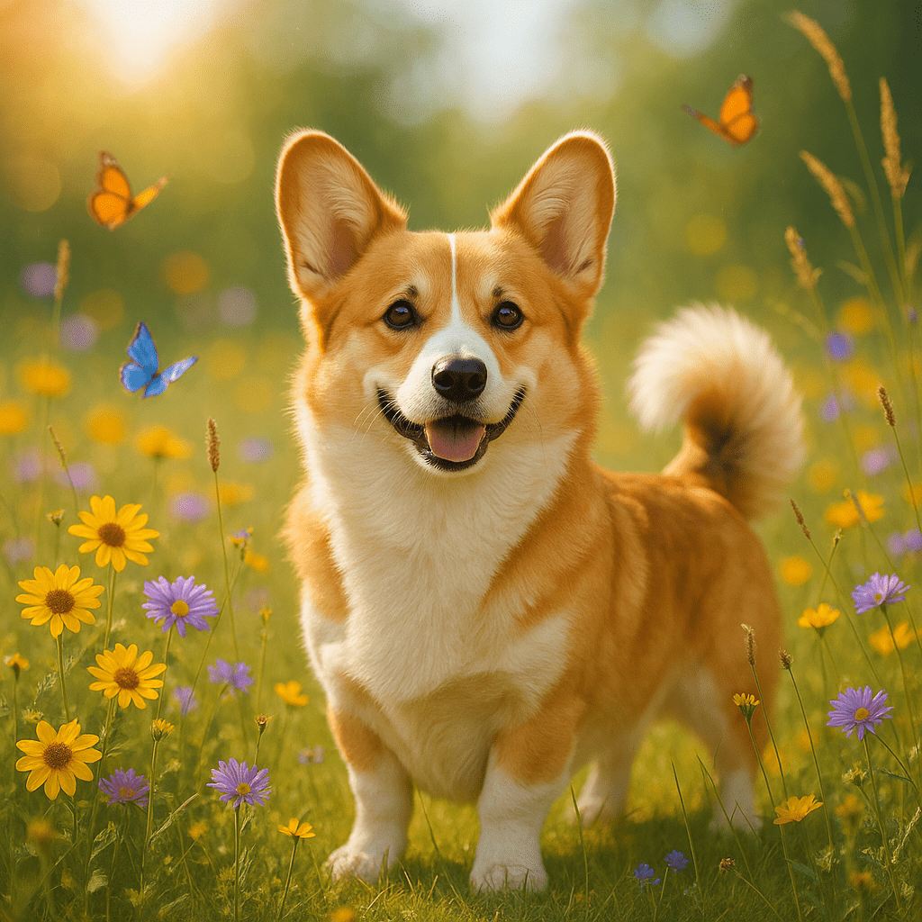 Wildflower Custom Pet Portrait – Pillow | Dog & Cat Art