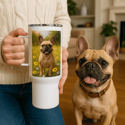 Wildflower Custom Pet Portrait – Travel Mug | Dog & Cat Art