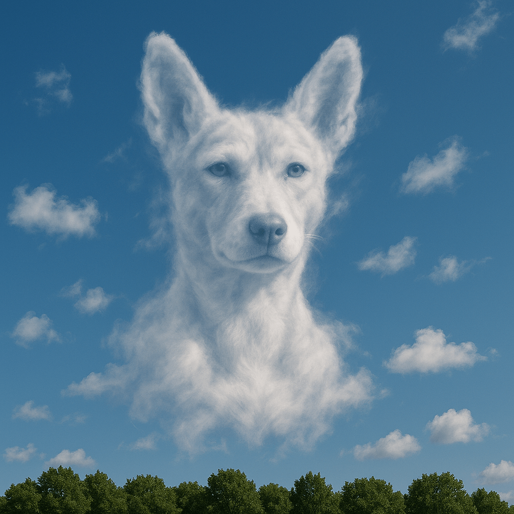 Cloudscape Custom Pet Portrait – Canvas | Dog & Cat Art