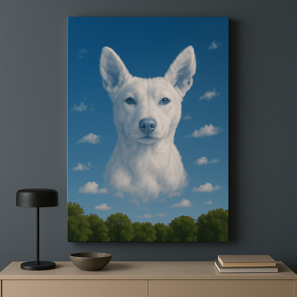 Cloudscape Custom Pet Portrait – Canvas | Dog & Cat Art