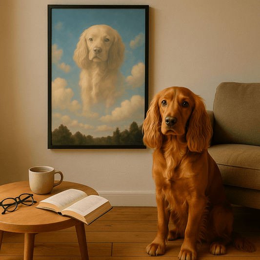 Cloudscape Custom Pet Portrait – Framed Poster | Dog & Cat Art