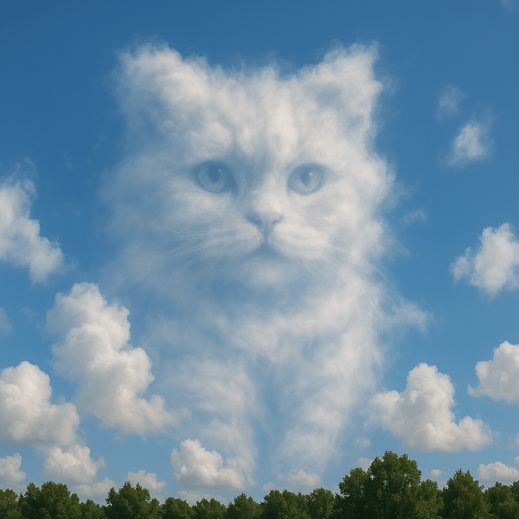 Cloudscape Custom Pet Portrait – Sticker | Dog & Cat Art