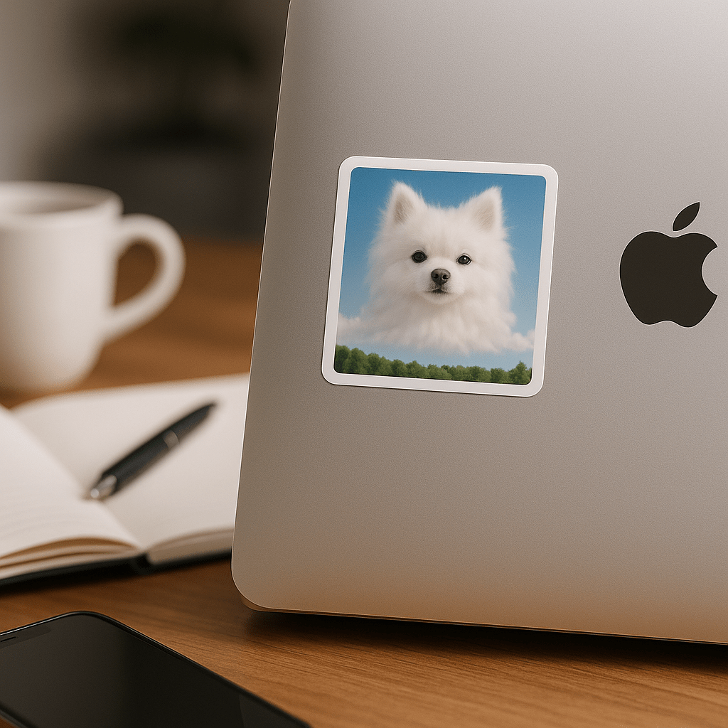 Cloudscape Custom Pet Portrait – Sticker | Dog & Cat Art