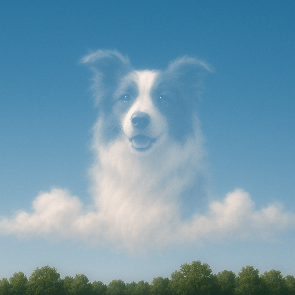 Cloudscape Custom Pet Portrait – Sticker | Dog & Cat Art