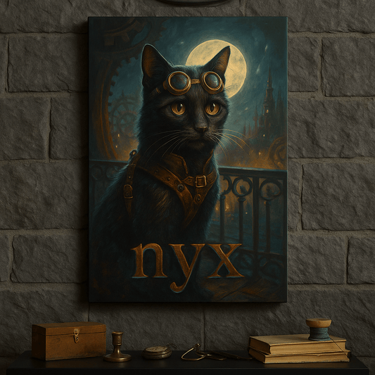 Steampunk Custom Pet Portrait – Canvas | Dog & Cat Art