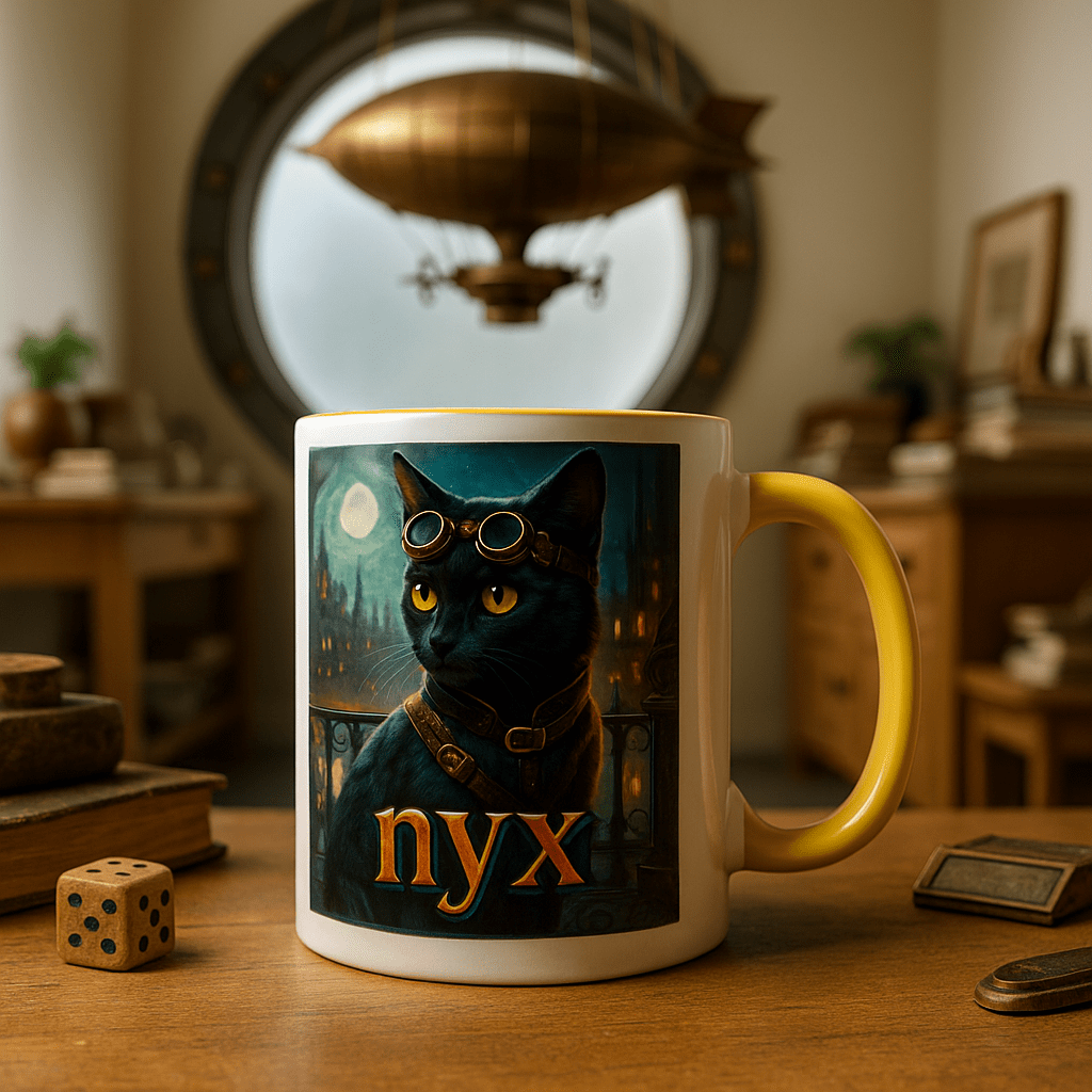 Steampunk Custom Pet Portrait – Mug | Dog & Cat Art