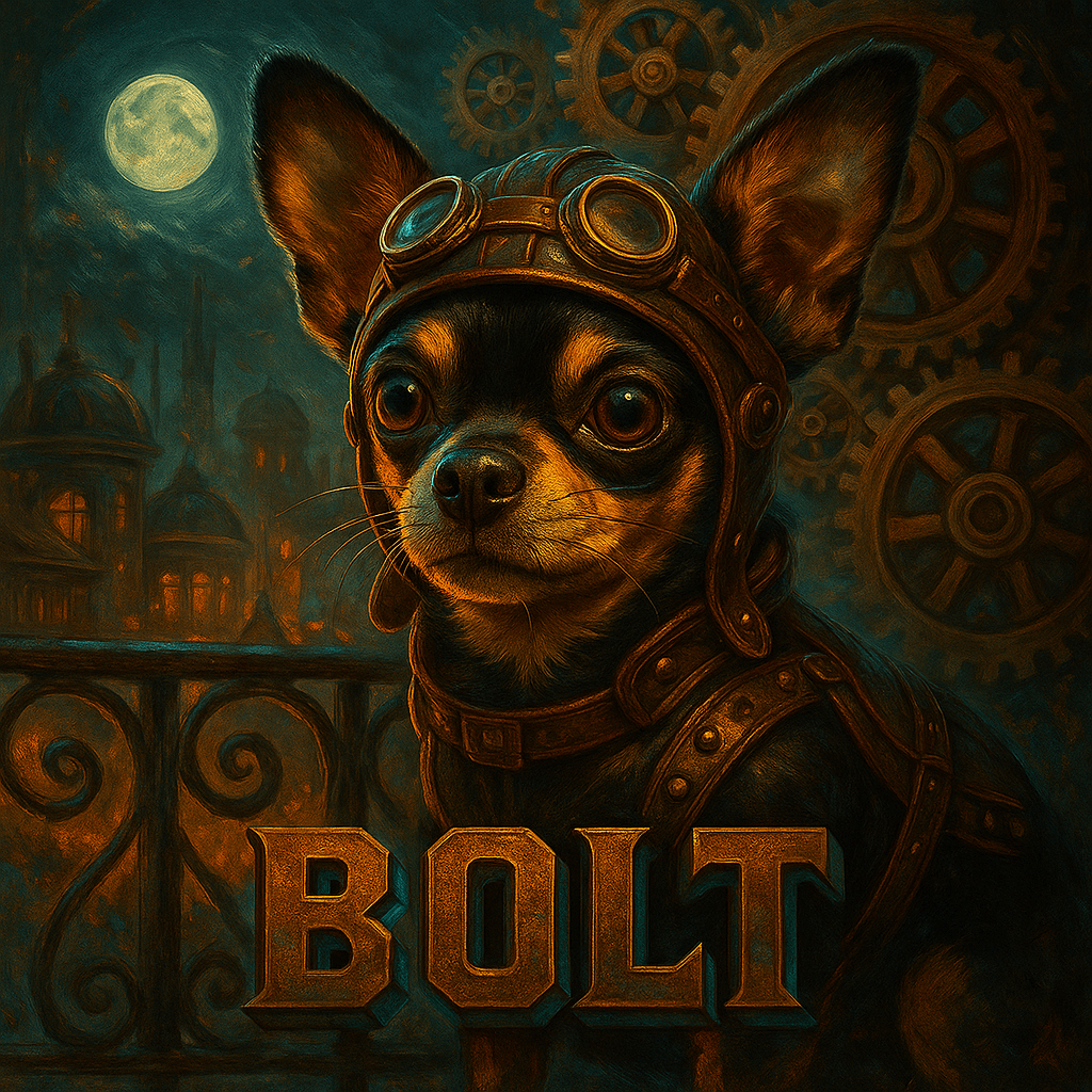 Steampunk Custom Pet Portrait – T‑Shirt | Dog & Cat Art