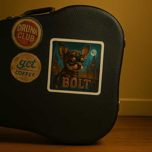 Steampunk Custom Pet Portrait – Sticker | Dog & Cat Art