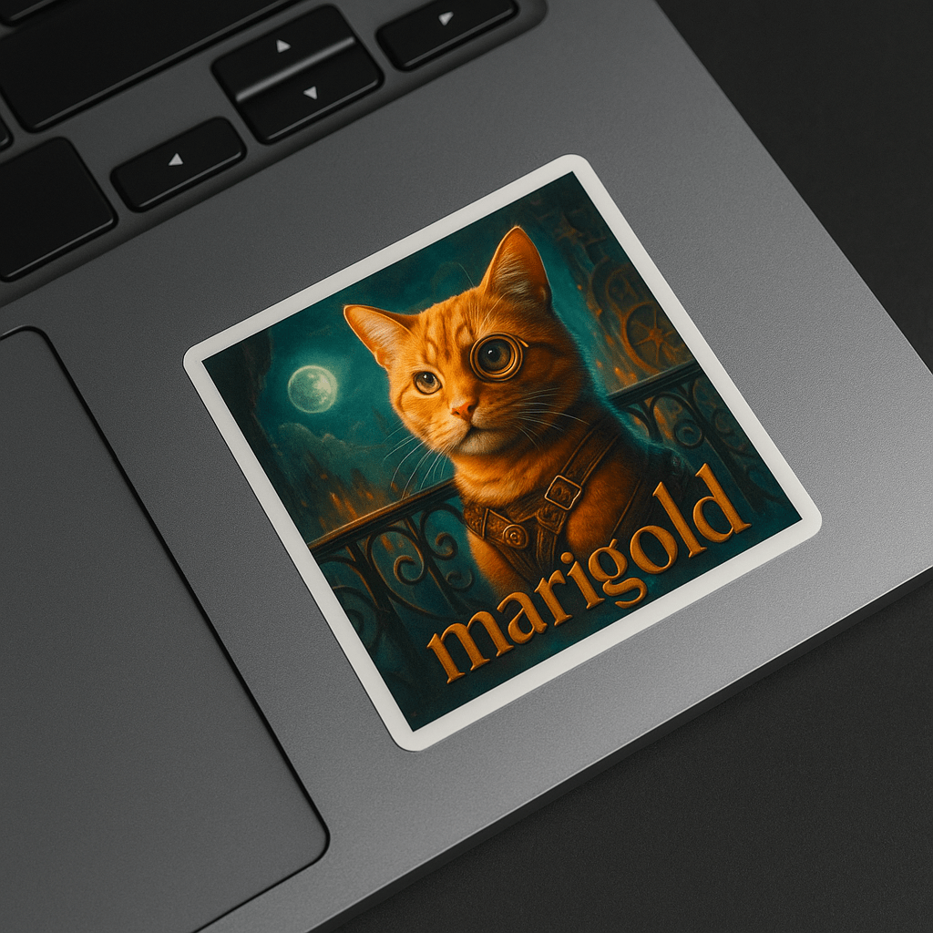 Steampunk Custom Pet Portrait – Sticker | Dog & Cat Art