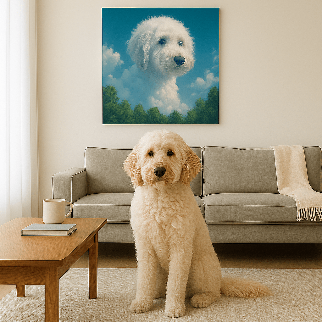 Cloudscape Custom Pet Portrait – Canvas | Dog & Cat Art