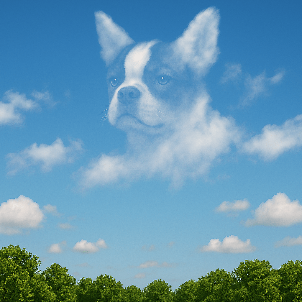 Cloudscape Custom Pet Portrait – Canvas | Dog & Cat Art